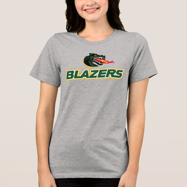 UAB Blazers Dragon and "BLAZERS" Logo Tri-Blend Shirt (Front)