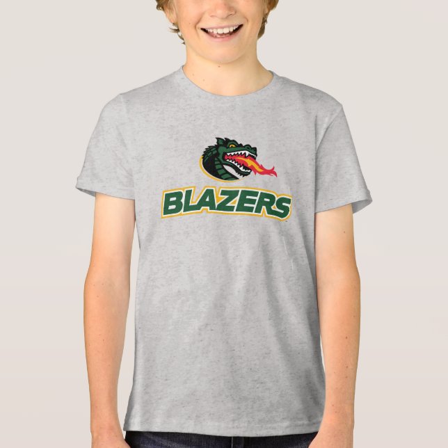 UAB Blazers Dragon and "BLAZERS" Logo Tri-Blend Shirt (Front)