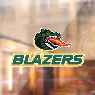 UAB Blazers Dragon and "BLAZERS" Logo Window Cling