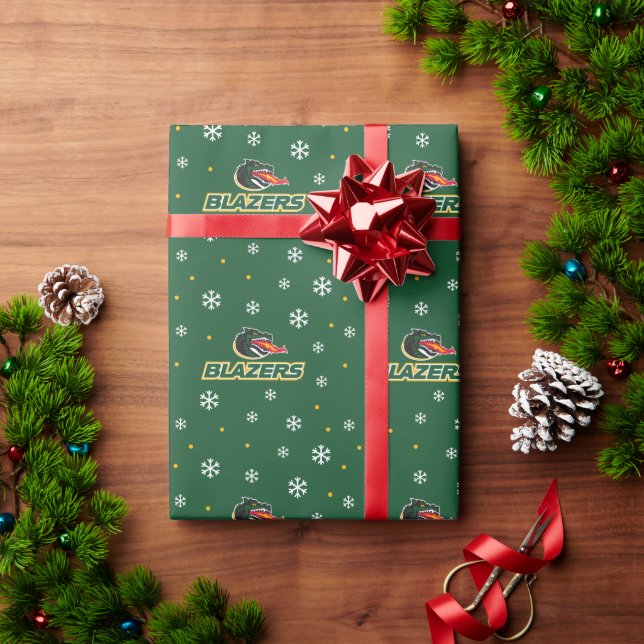 UAB Blazers Dragon and "BLAZERS" Logo Wrapping Paper (Holiday Gift)