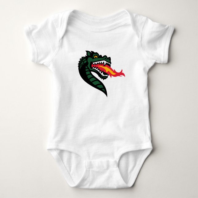 UAB Blazers Fire-Breathing Dragon Mascot Logo Baby Bodysuit (Front)