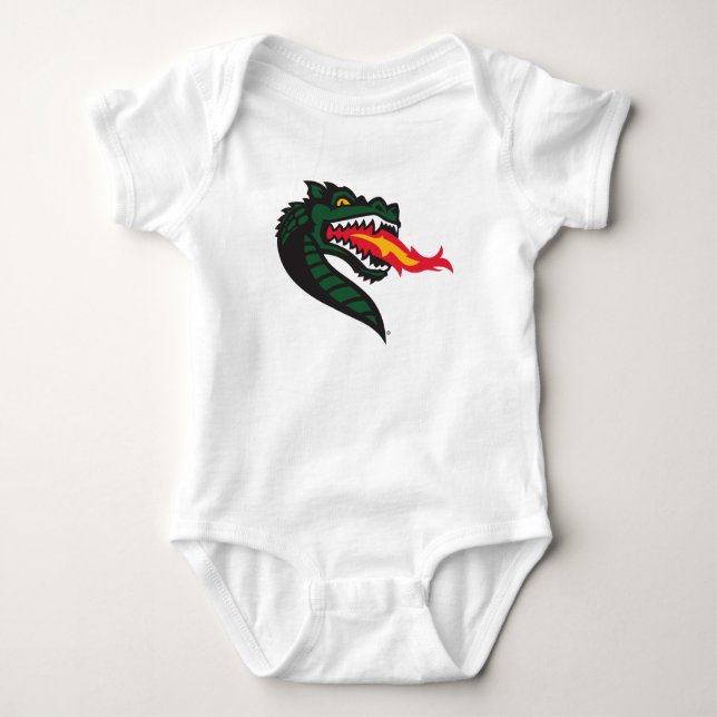 UAB Blazers Fire-Breathing Dragon Mascot Logo Baby Bodysuit (Front)
