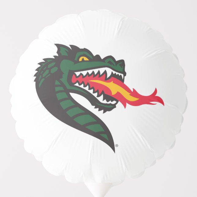UAB Blazers Fire-Breathing Dragon Mascot Logo Balloon (Front)
