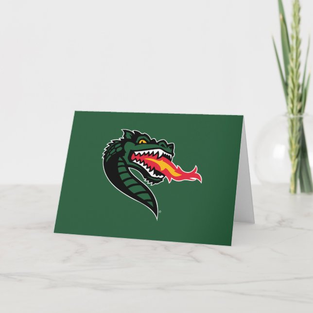 UAB Blazers Fire-Breathing Dragon Mascot Logo Card (Front)
