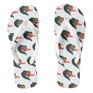 UAB Blazers Fire-Breathing Dragon Mascot Logo Flip Flops