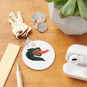 UAB Blazers Fire-Breathing Dragon Mascot Logo Keychain