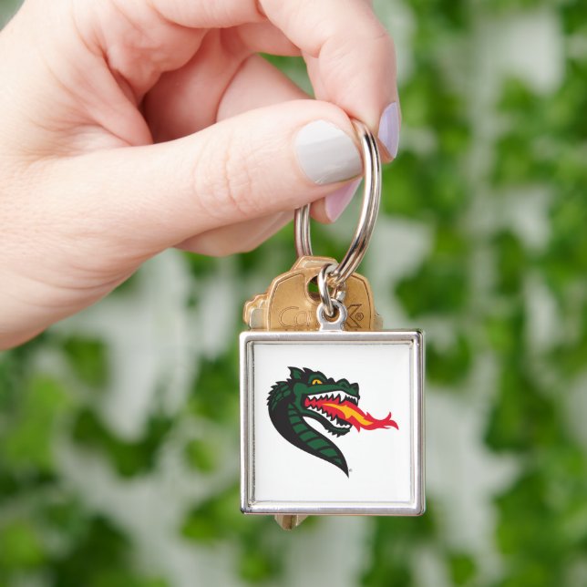UAB Blazers Fire-Breathing Dragon Mascot Logo Keychain (Hand)