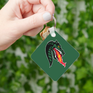 UAB Blazers Fire-Breathing Dragon Mascot Logo Keychain
