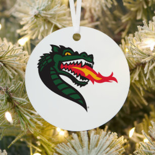 UAB Blazers Fire-Breathing Dragon Mascot Logo Metal Ornament