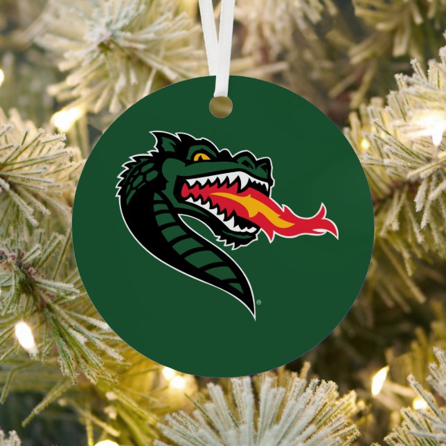 UAB Blazers Fire-Breathing Dragon Mascot Logo Metal Ornament (Insitu)