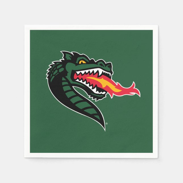 UAB Blazers Fire-Breathing Dragon Mascot Logo Napkins (Front)