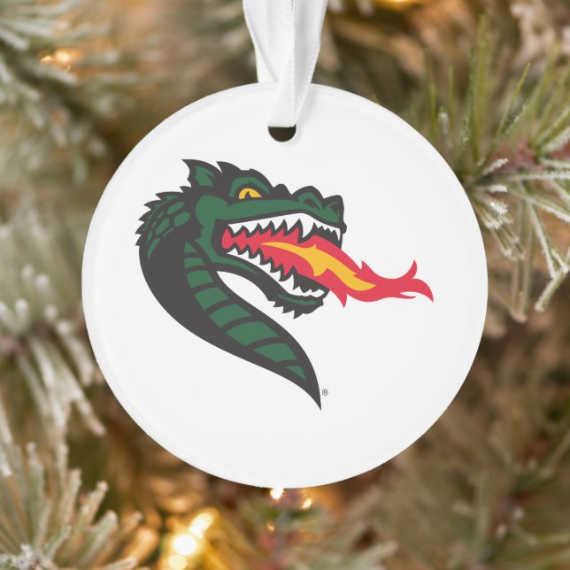 UAB Blazers Fire-Breathing Dragon Mascot Logo Ornament (Tree)