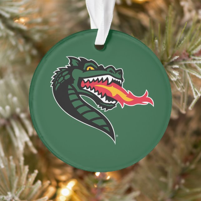 UAB Blazers Fire-Breathing Dragon Mascot Logo Ornament (Tree)