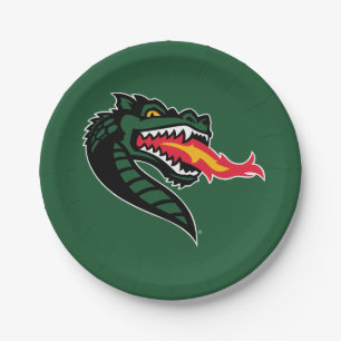 UAB Blazers Fire-Breathing Dragon Mascot Logo Paper Plates