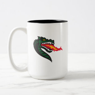 UAB Blazers Fire-Breathing Dragon Mascot Logo Two-Tone Coffee Mug