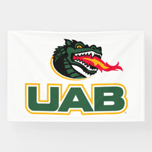 UAB Blazers Logo Dragon Mascot Banner