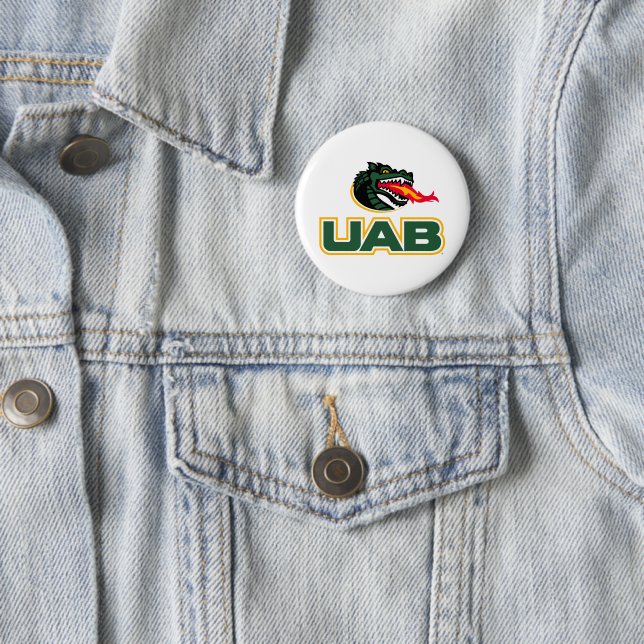 UAB Blazers Logo Dragon Mascot Button (In Situ)