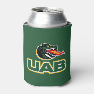 UAB Blazers Logo Dragon Mascot Can Cooler