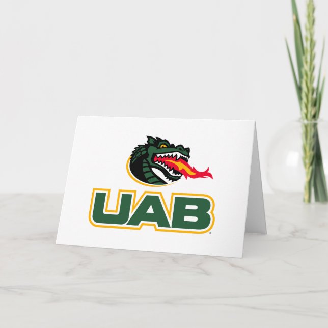 UAB Blazers Logo Dragon Mascot Card (Front)