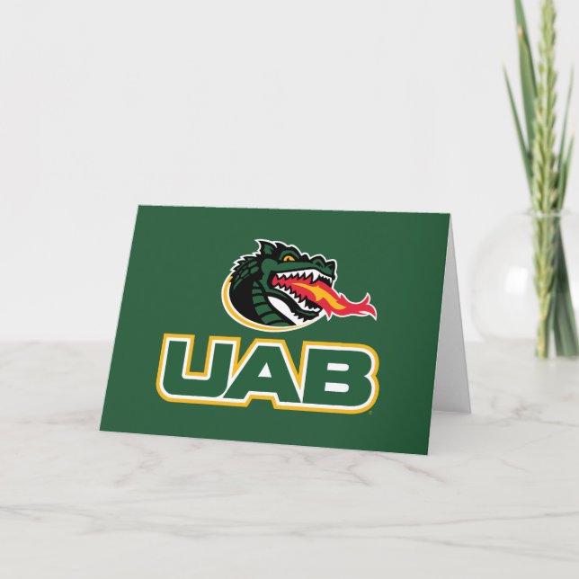UAB Blazers Logo Dragon Mascot Card (Front)