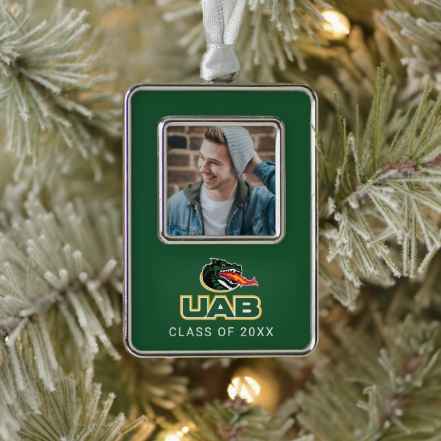 UAB Blazers Logo Dragon Mascot Christmas Ornament (Tree)