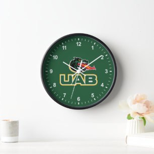 UAB Blazers Logo Dragon Mascot Clock