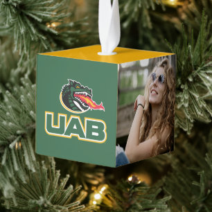 UAB Blazers Logo Dragon Mascot Cube Ornament