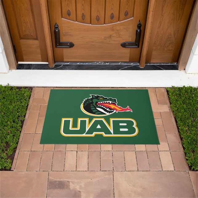 UAB Blazers Logo Dragon Mascot Doormat (Outdoor)