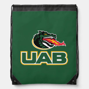 UAB Blazers Logo Dragon Mascot Drawstring Bag