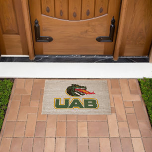 UAB Blazers Logo Dragon Mascot Fiber Doormat