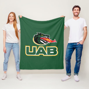 UAB Blazers Logo Dragon Mascot Fleece Blanket