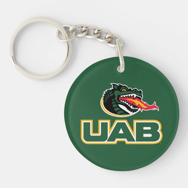 UAB Blazers Logo Dragon Mascot Keychain (Front)