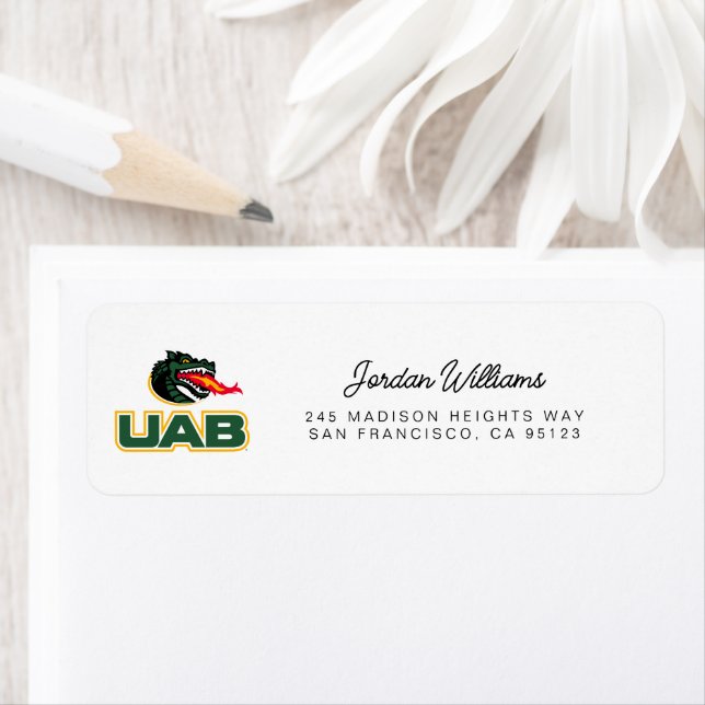 UAB Blazers Logo Dragon Mascot Label (Insitu)