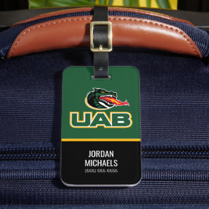 UAB Blazers Logo Dragon Mascot Luggage Tag