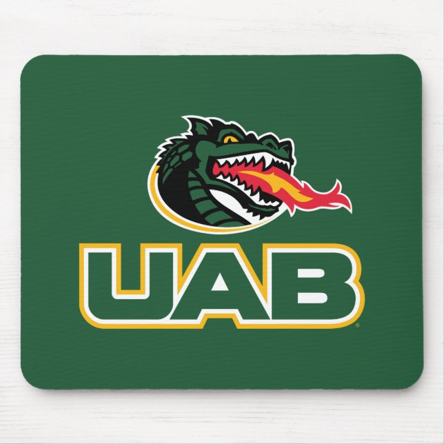 UAB Blazers Logo Dragon Mascot Mouse Pad (Front)