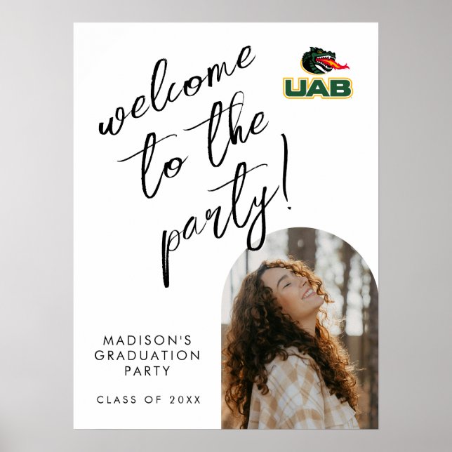 UAB Blazers Logo Dragon Mascot Poster (Front)