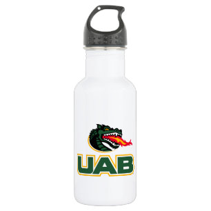 UAB Blazers Logo Dragon Mascot Stainless Steel Water Bottle