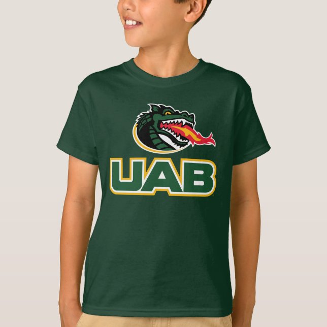 UAB Blazers Logo Dragon Mascot T-Shirt (Front)