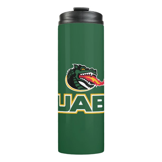 UAB Blazers Logo Dragon Mascot Thermal Tumbler (Front)
