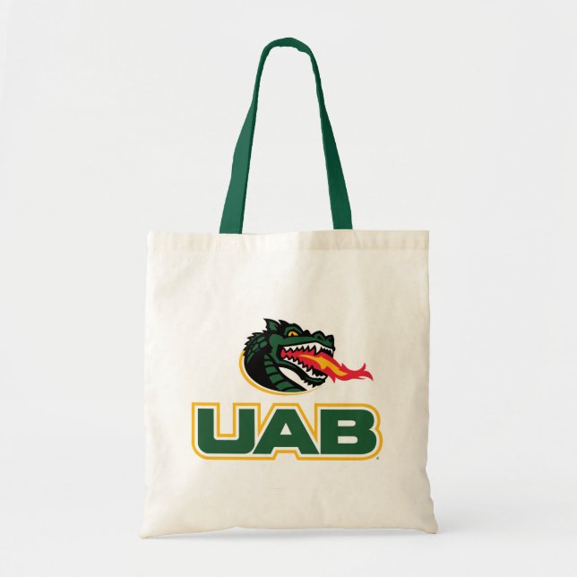 UAB Blazers Logo Dragon Mascot Tote Bag (Front)