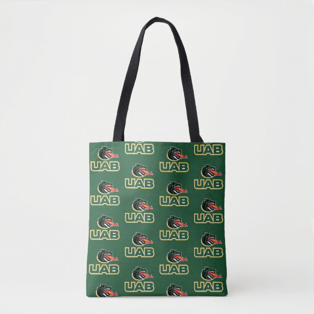 UAB Blazers Logo Dragon Mascot Tote Bag (Front)