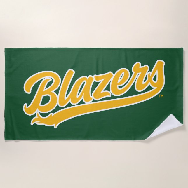 UAB Blazers Official Script Logo Beach Towel (Front)