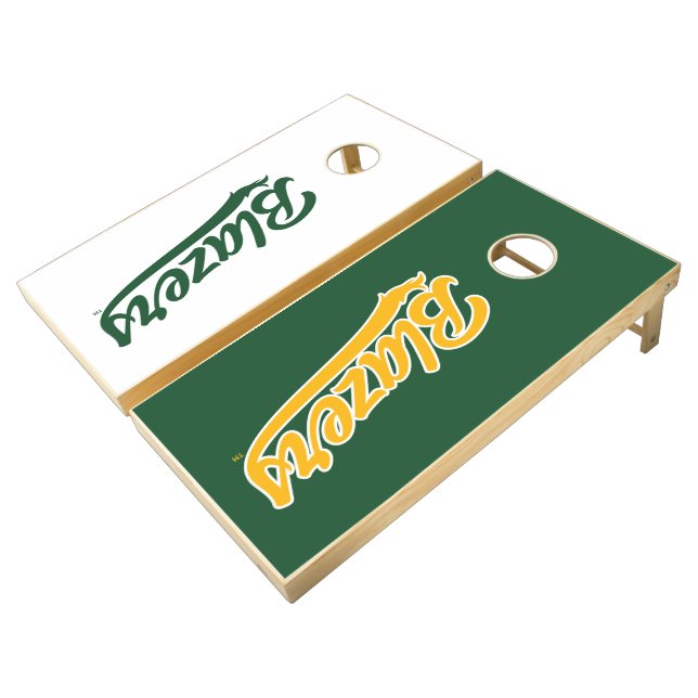 UAB Blazers Official Script Logo Cornhole Set (Angled)