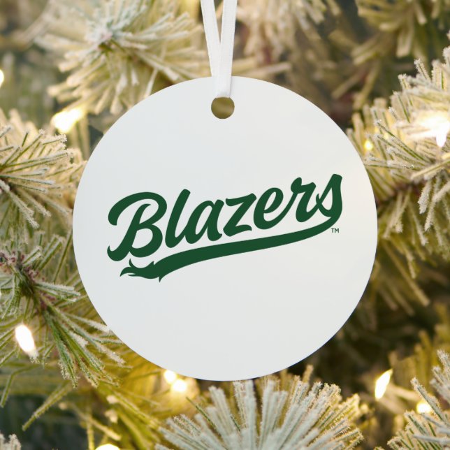 UAB Blazers Official Script Logo Metal Ornament (Insitu)
