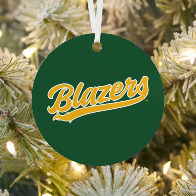 UAB Blazers Official Script Logo Metal Ornament (Insitu)