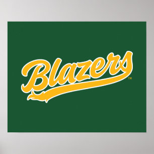 UAB Blazers Official Script Logo Poster