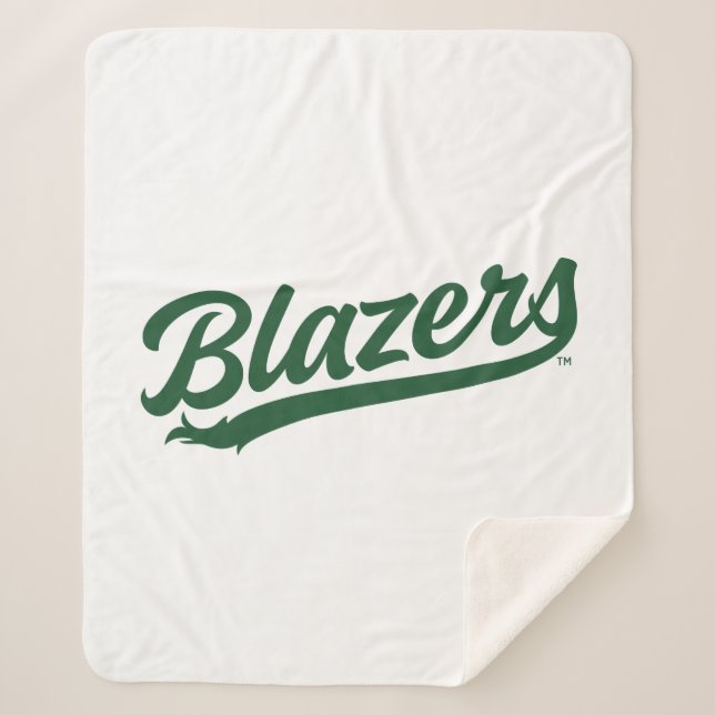 UAB Blazers Official Script Logo Sherpa Blanket (Front)