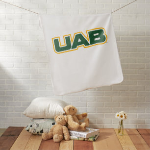UAB Bold Block Letter Logo Baby Blanket