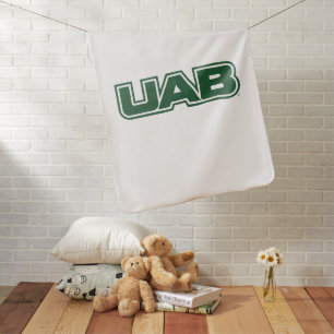 UAB Bold Block Letter Logo Baby Blanket