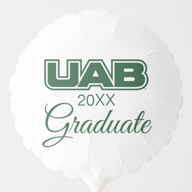 UAB Bold Block Letter Logo Balloon (Front)